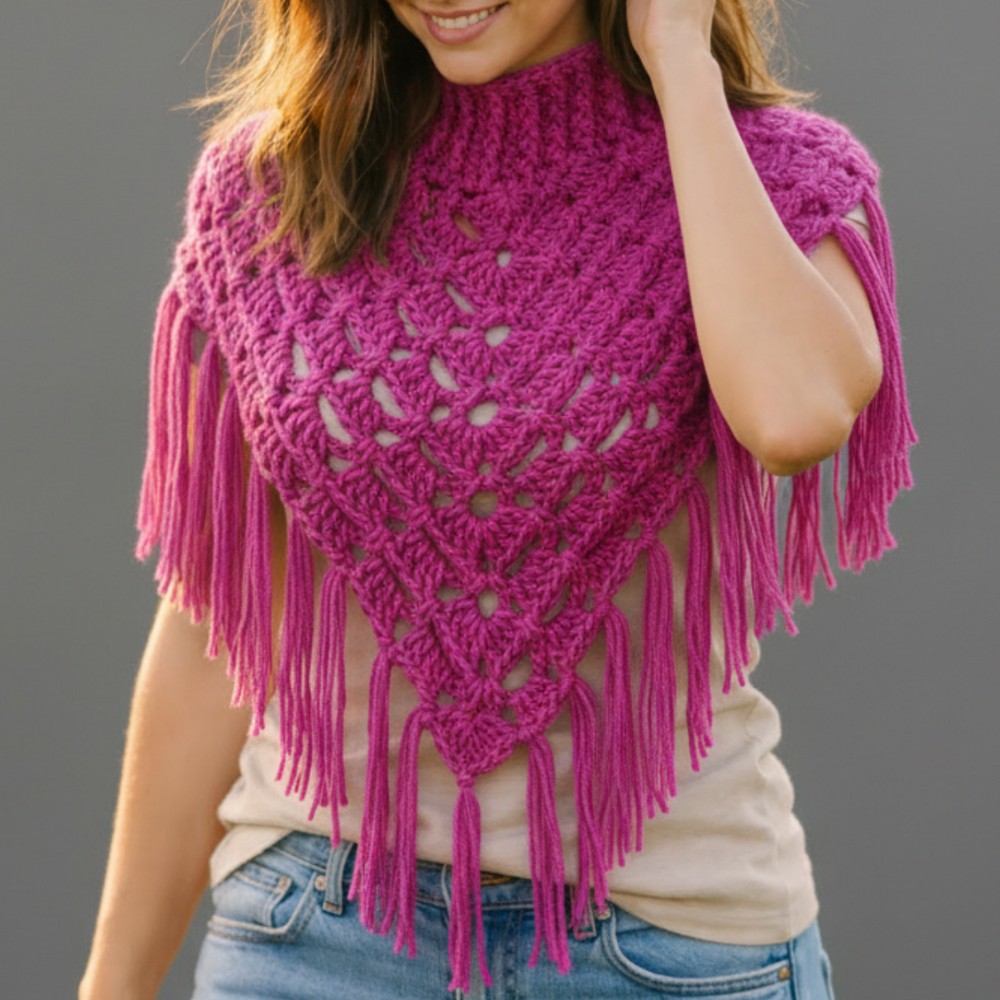Adorable Crochet Poncho Pattern to Keep Warm in Style