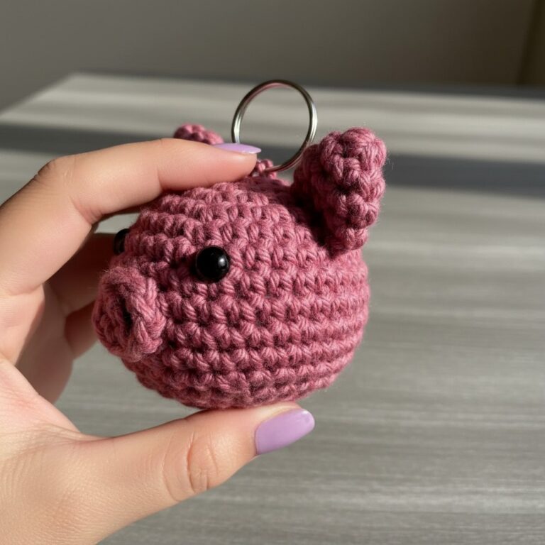 Lovely Crochet PIG Keychain Pattern for Handmade Gifts