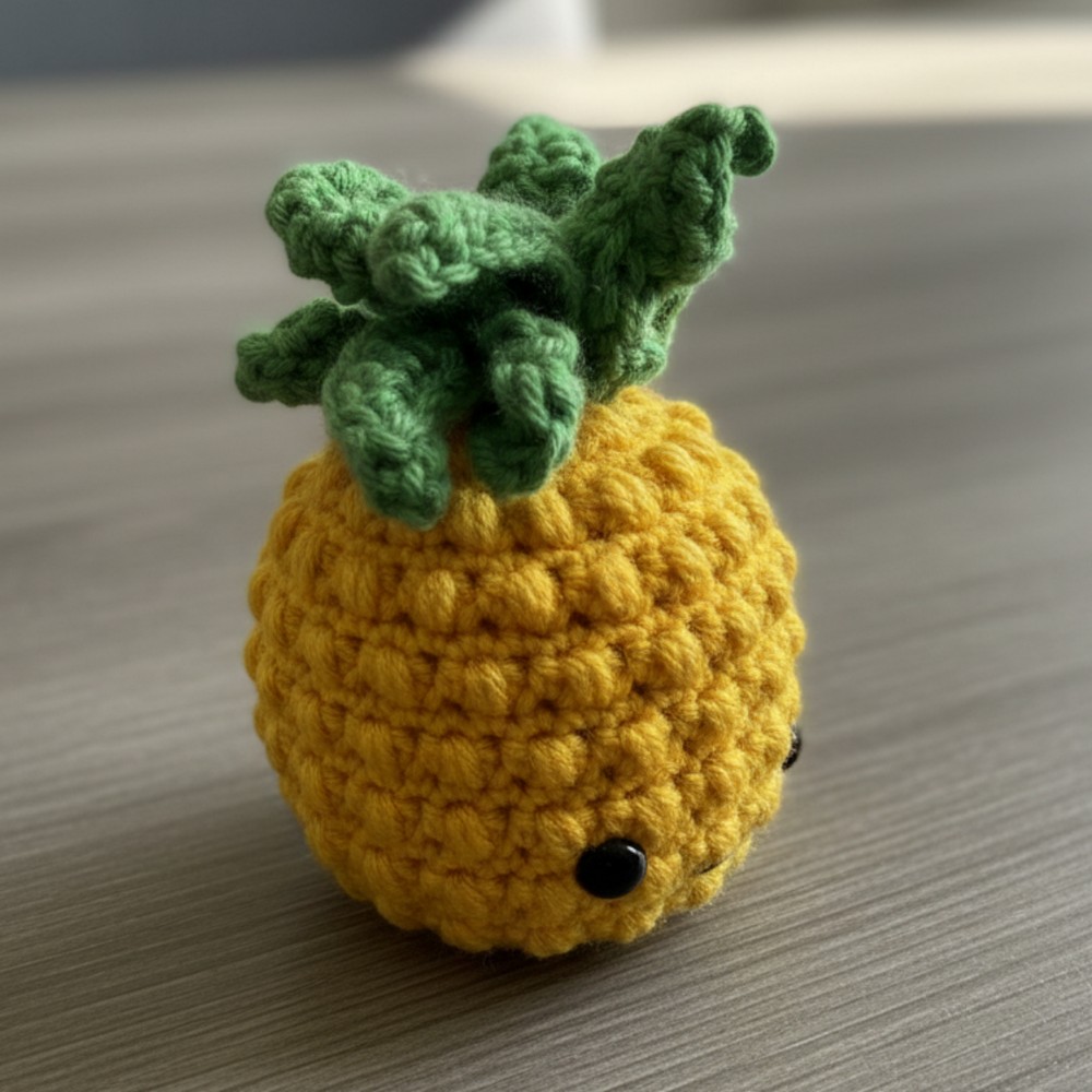 Free Crochet Pineapple Amigurumi To Brighten Up Your Space