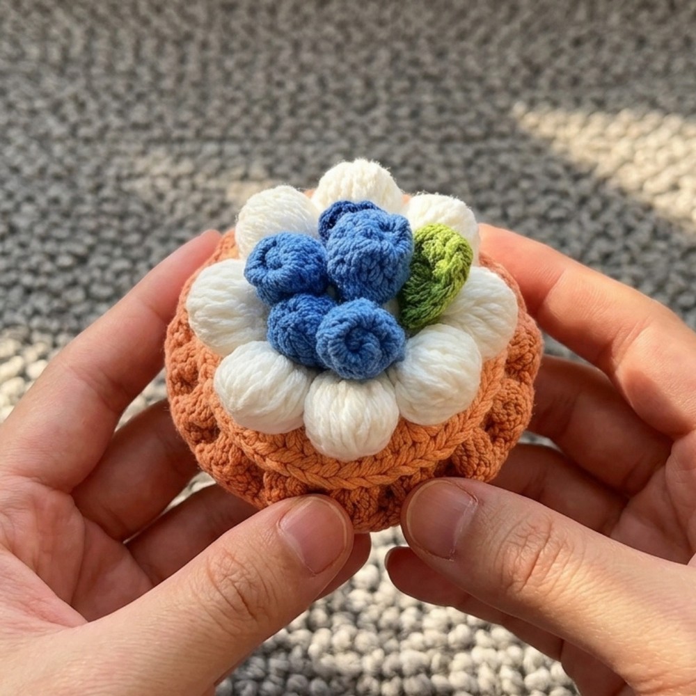 Unique Free Crochet Blueberry Tart Pattern to Impress Guest