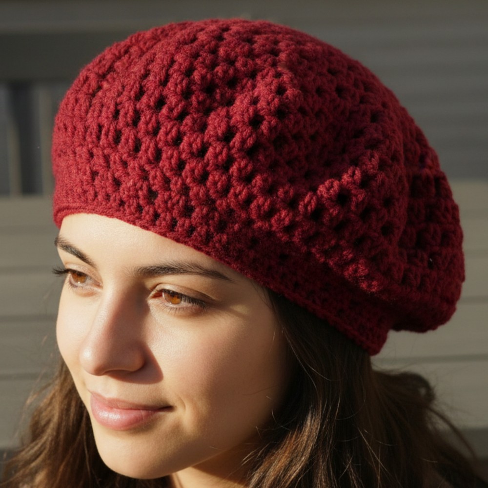 Simple Crochet Women’s Beret Pattern That Looks So Fancy