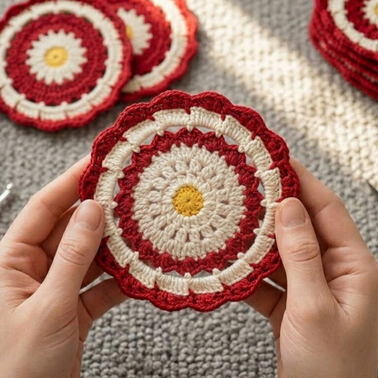 Simple Free Crochet Coaster Pattern for Your Home