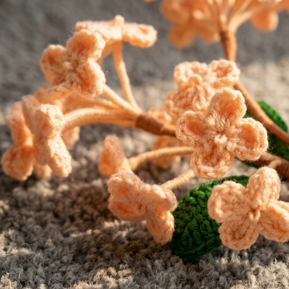 Easy Crochet Osmanthus Flower Branch main