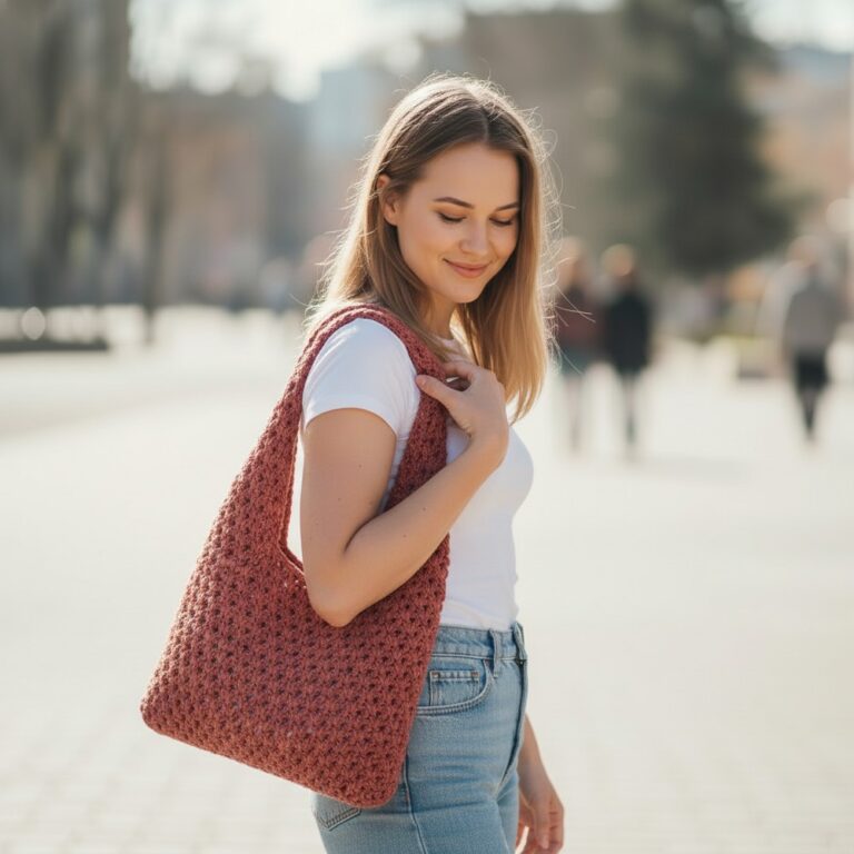 Easy Crochet Shoulder Bag Tutorial 9