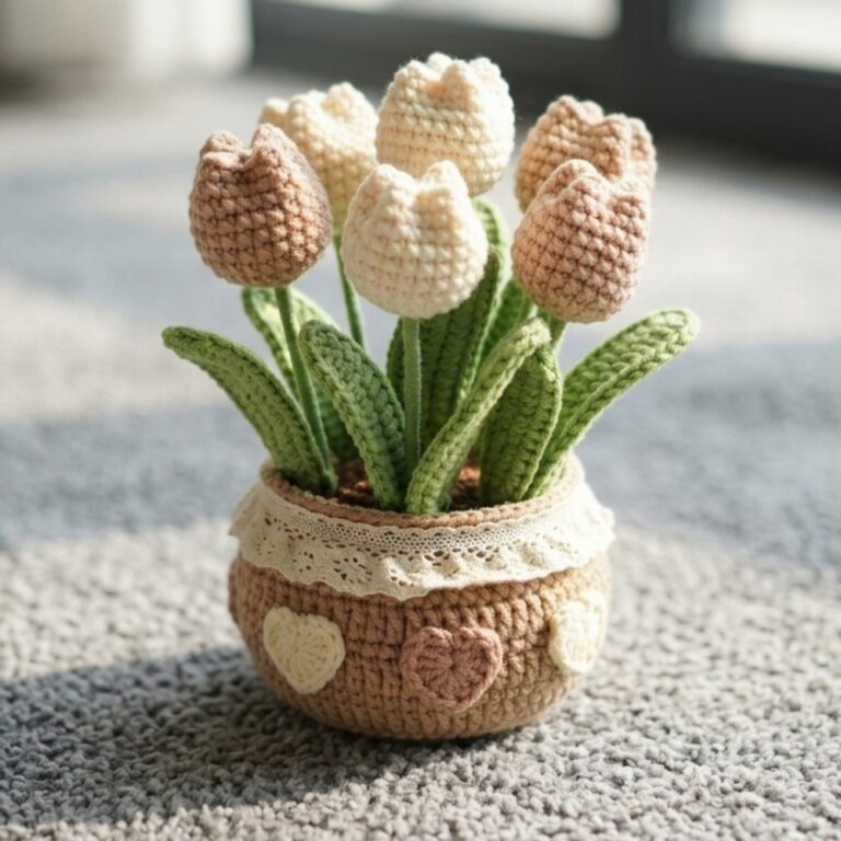 Best Free Crochet 3D Tulip Flower Pattern for Lovely Decor