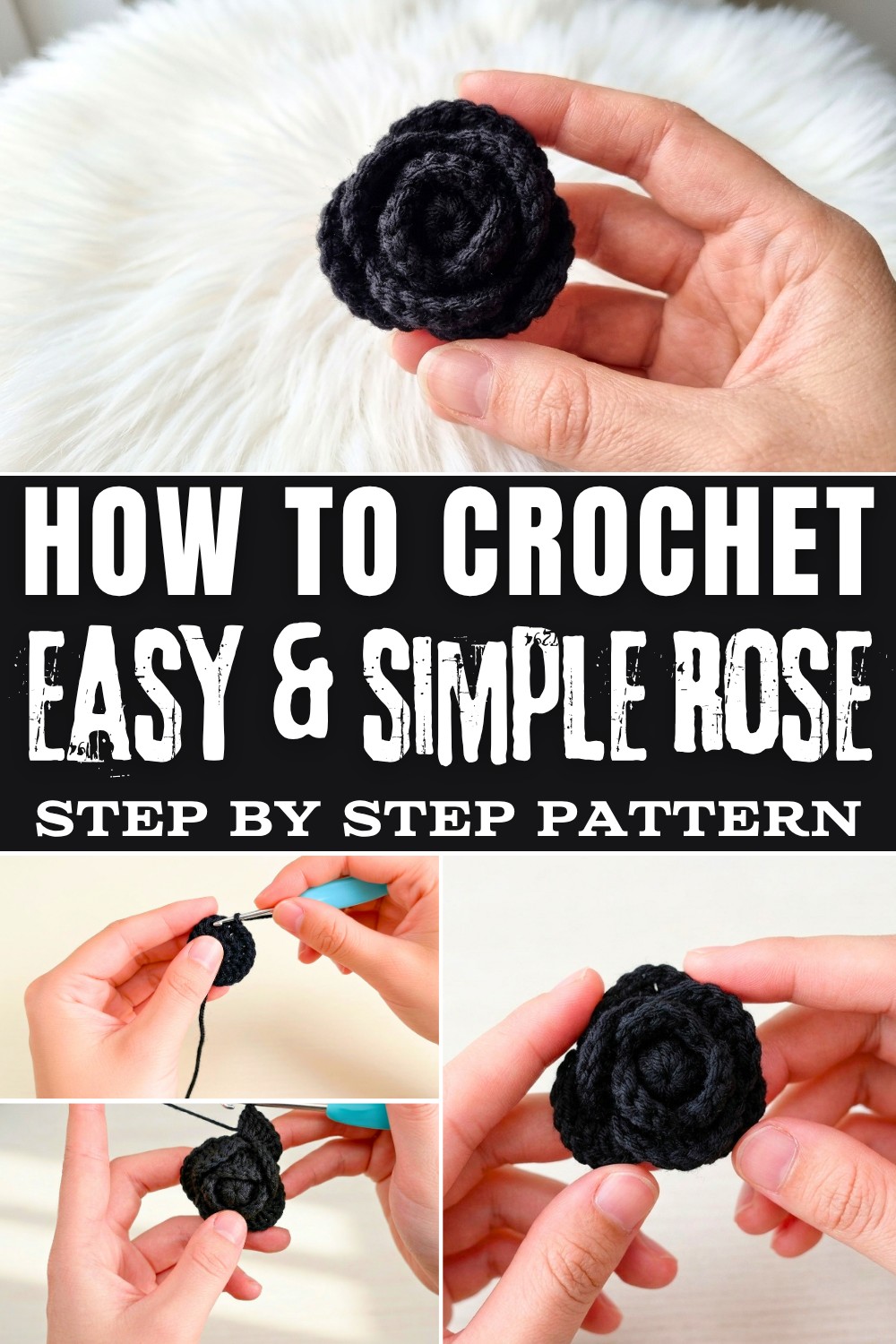 Easy & Free Crochet Rose Pattern for Home Projects 