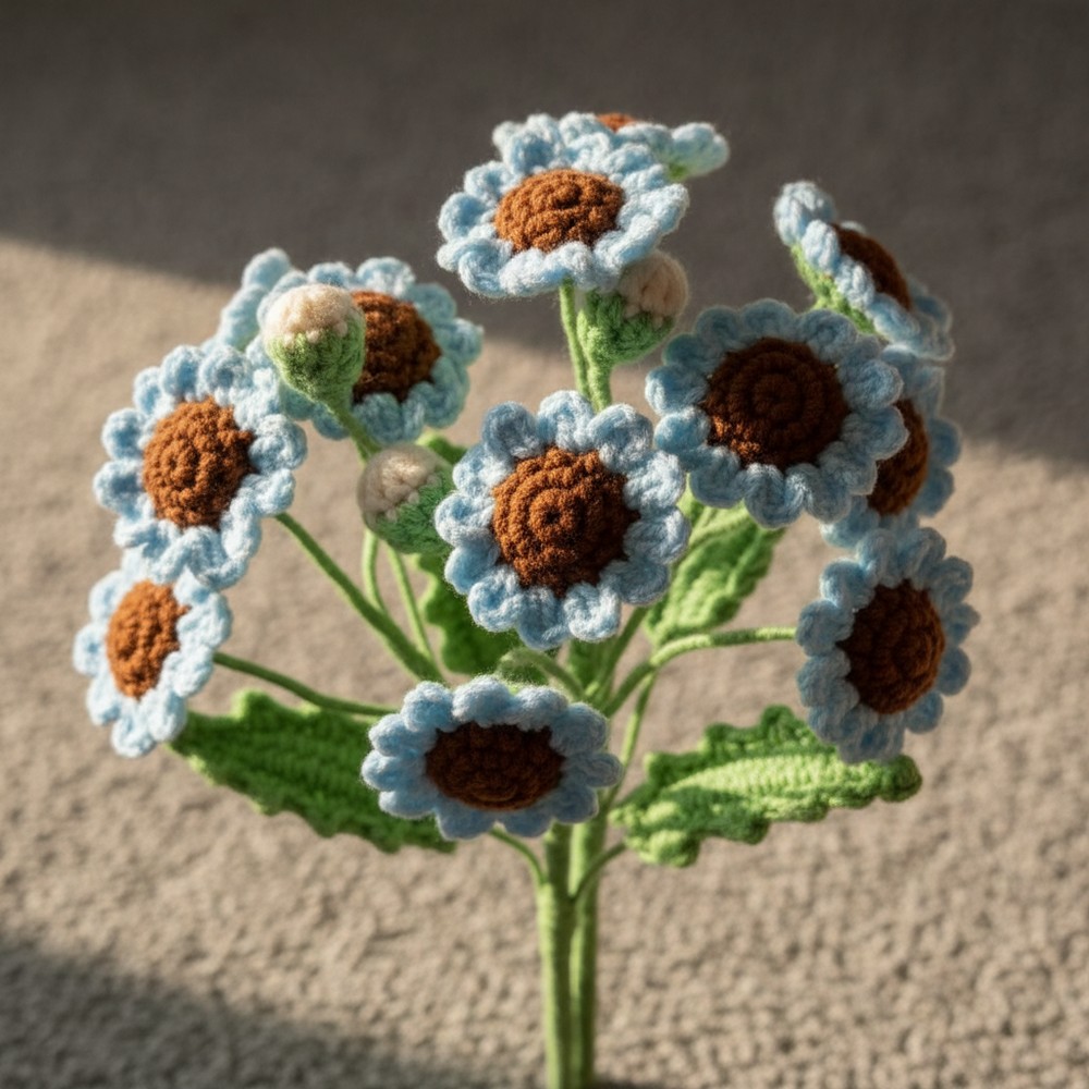 Beginner-Friendly Free Crochet Daisy Bouquet Pattern