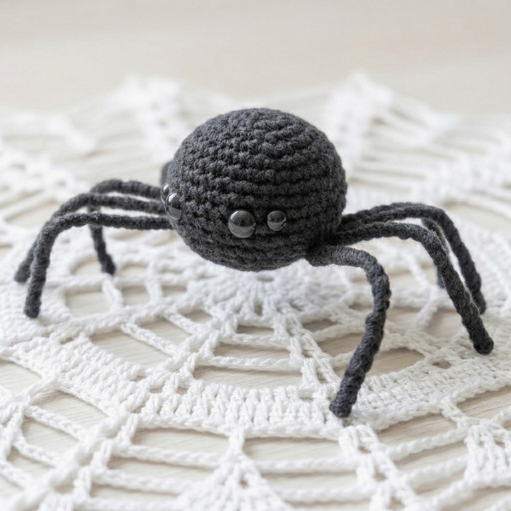 Festive Free Crochet Spider Pattern to Decorate Halloween Party