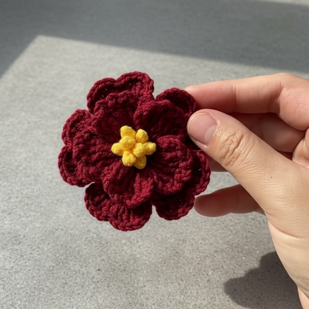 Vibrant Crochet Flower Hairclip Pattern for Pops of Color
