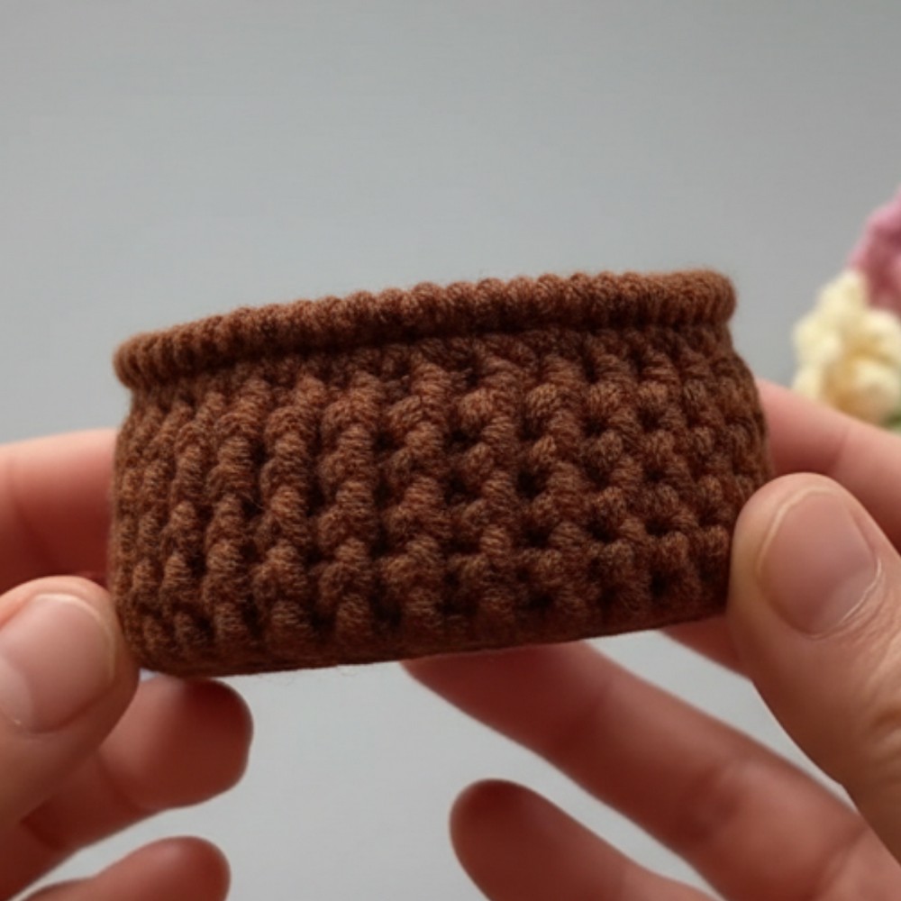 Stylish Crochet Flower Pot Pattern for Tabletop Decoration