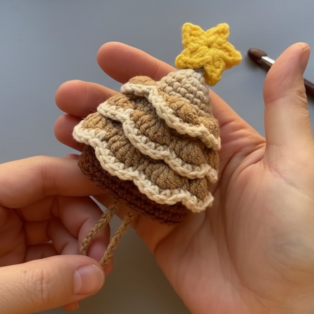 Magical Crochet Christmas Tree Key Cover Great for Decoration