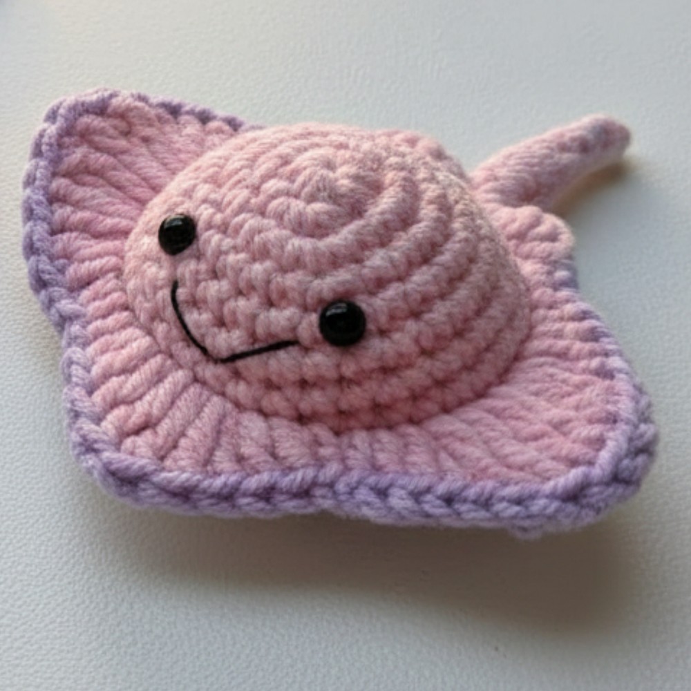 Cute Crochet Ray Fish Keychain Pattern for Ocean Lovers