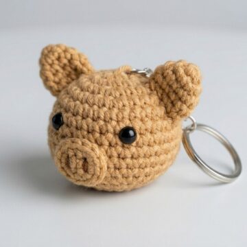 How to Cute Crochet PIG Keychain Pattern for Handmade Gifts