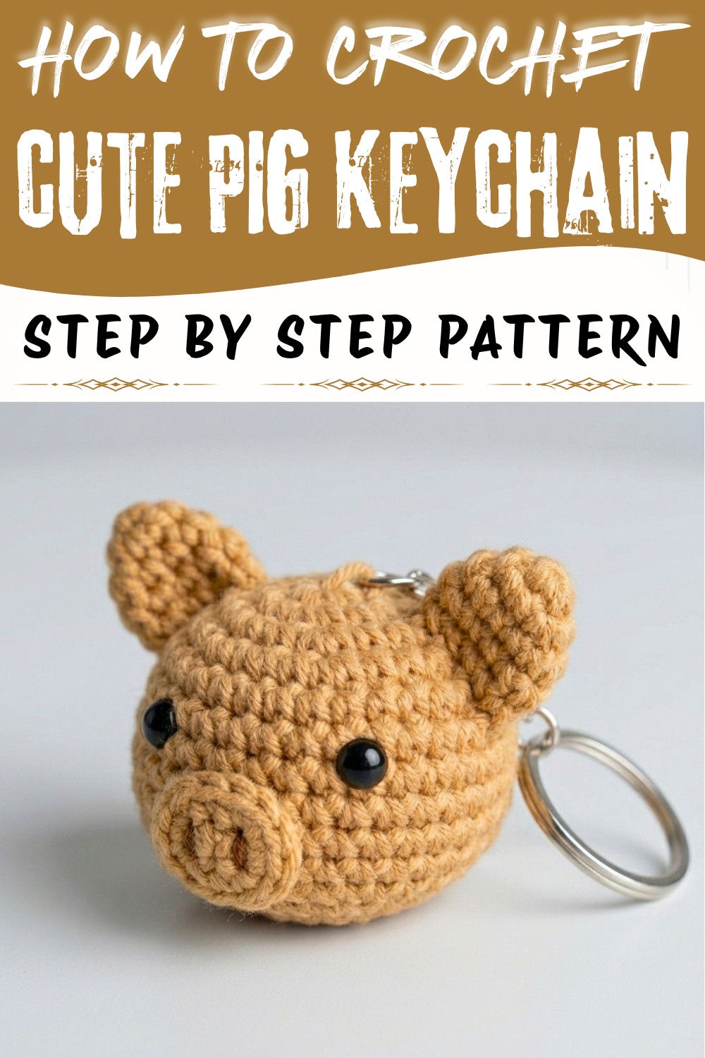 How to Cute Crochet PIG Keychain Pattern for Handmade Gifts 