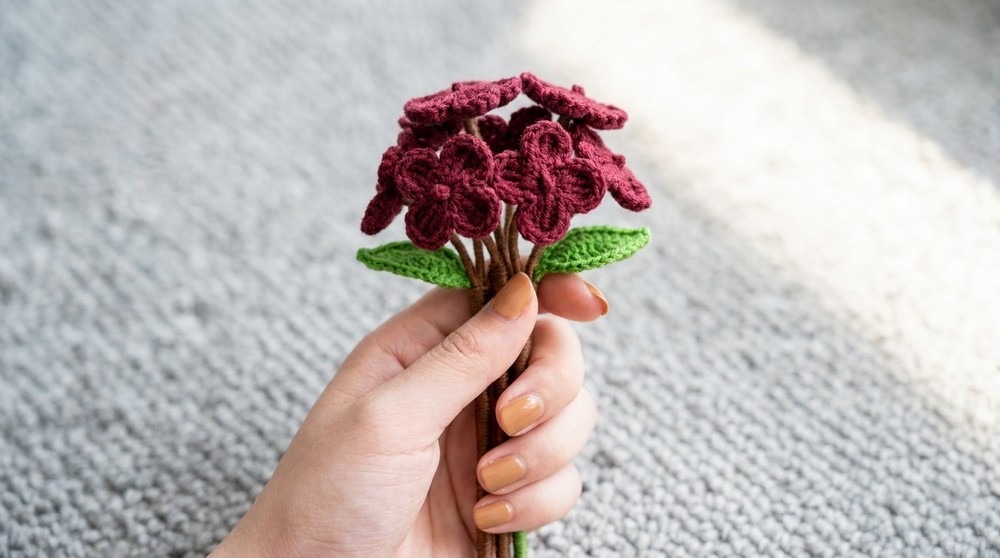 How to Free Crochet Flower Branch Pattern Perfect for Bouquets