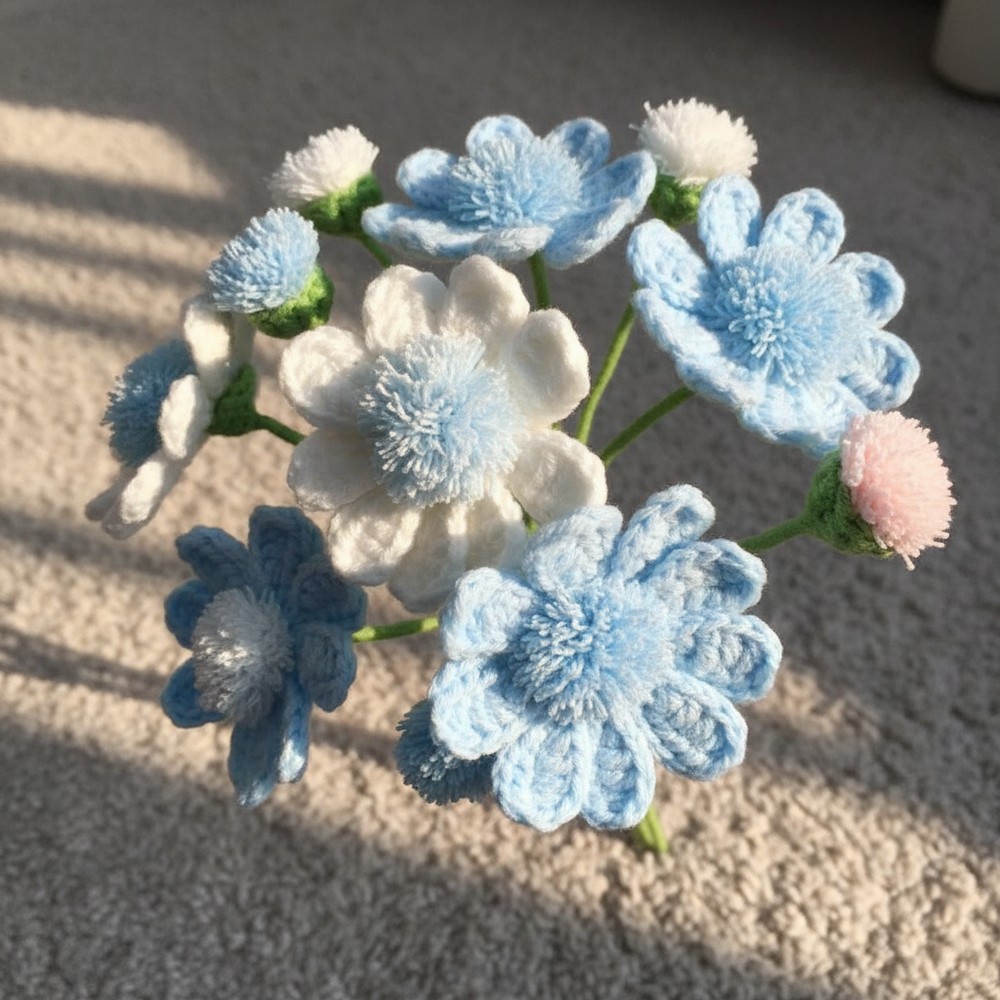 How to Crochet Daisies Pattern with Clear Steps Color