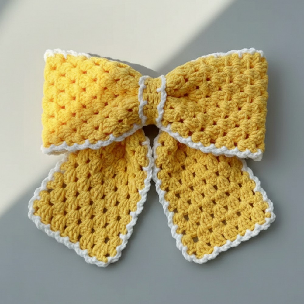 Happy Crochet Oversized Bow Pattern That Adding Cheerful Style