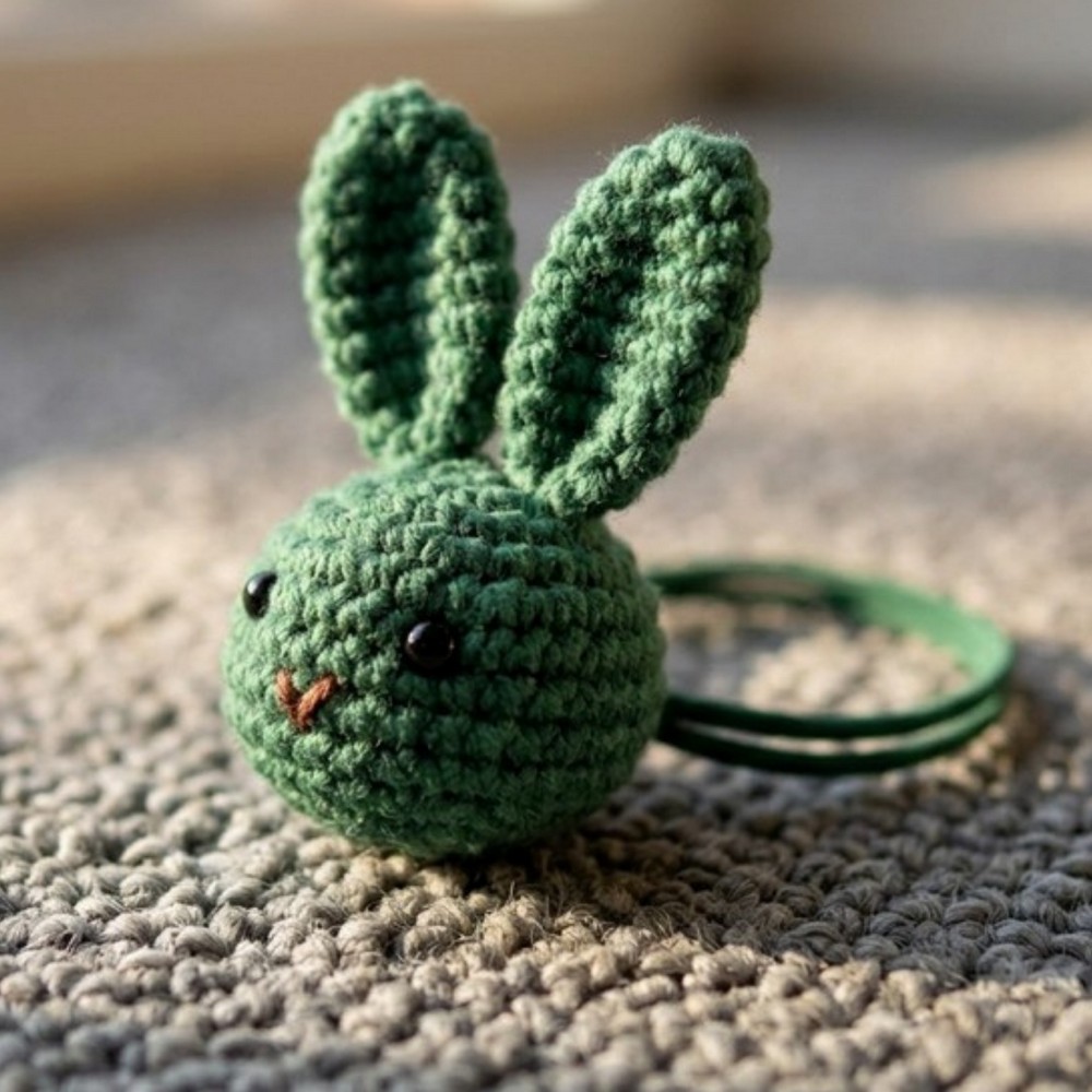 Easy Crochet Rabbit Hair Rope Pattern for Stylish Hair