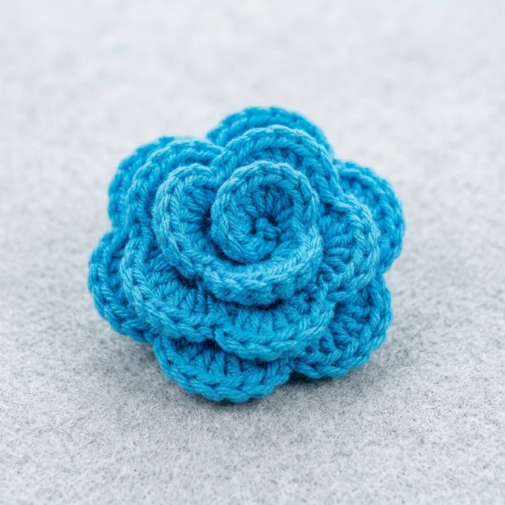Simple Free Crochet 3D Rose Pattern That Anyone Can Follow