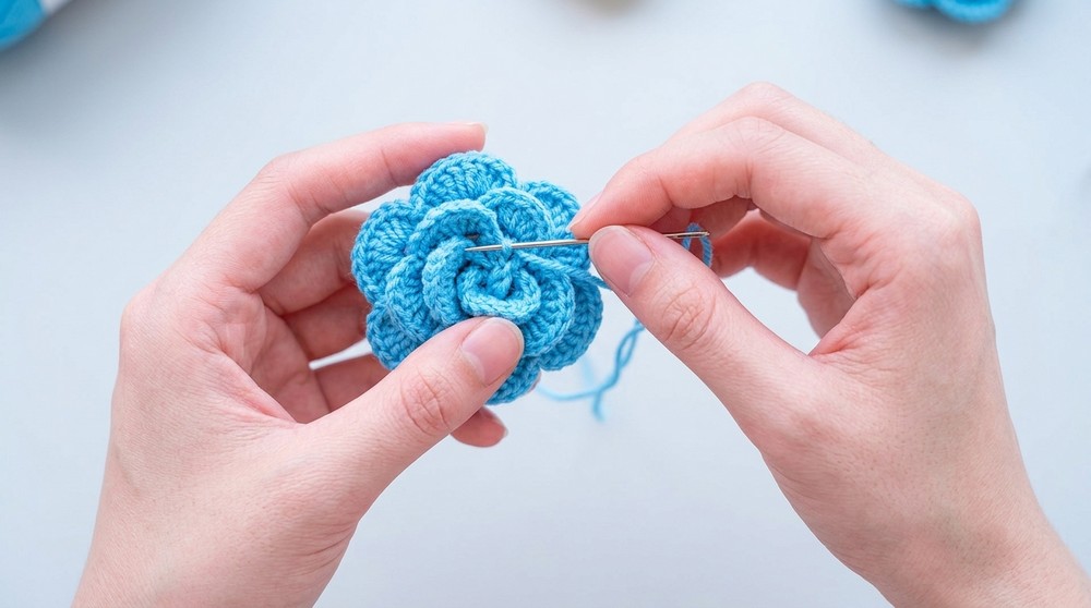 Simple Free Crochet 3D Rose Pattern That Anyone Can Follow