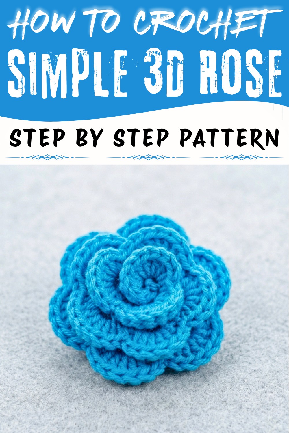 Simple Free Crochet 3D Rose Pattern That Anyone Can Follow