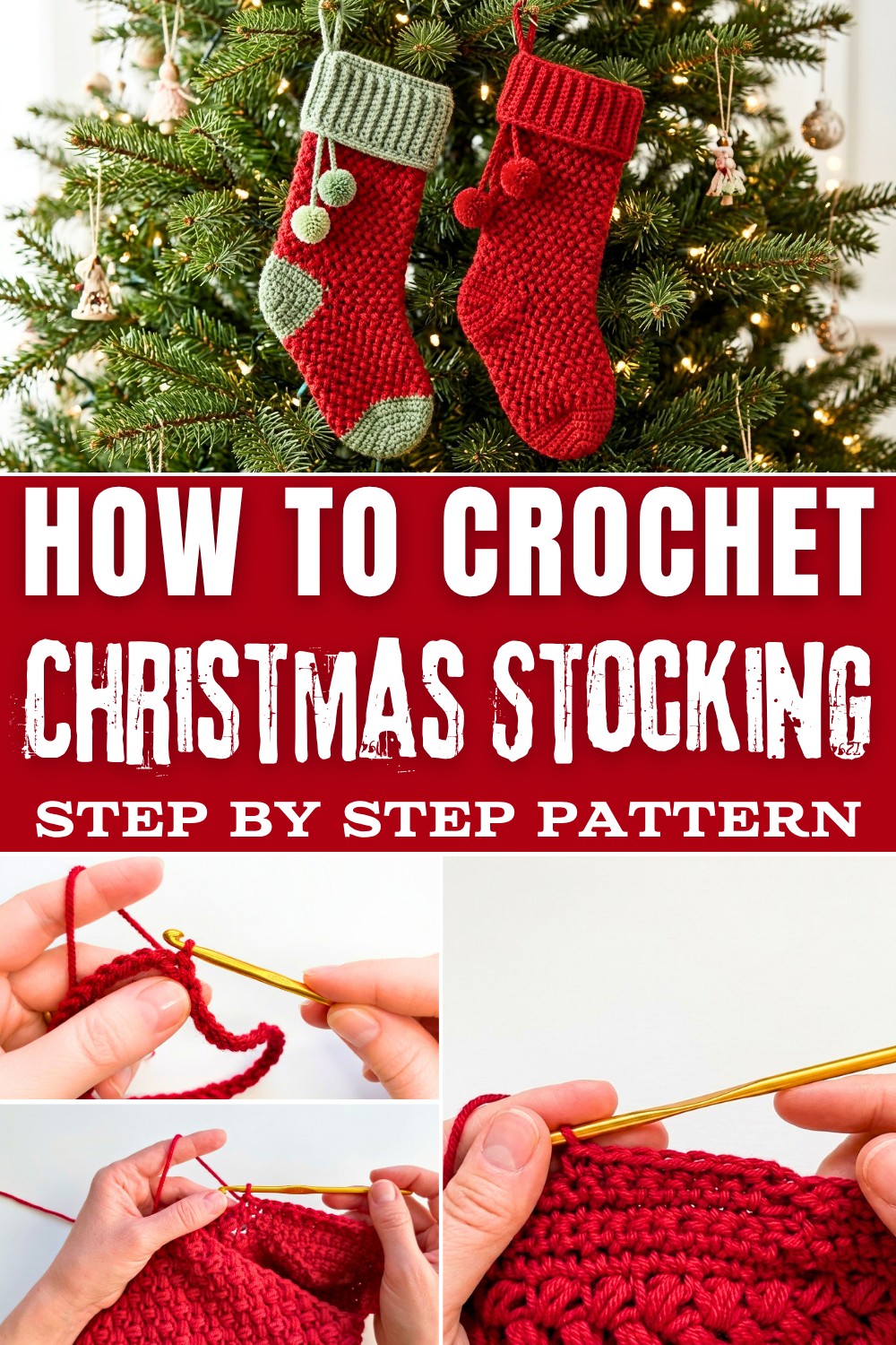 Boho Christmas Stocking Free Crochet Pattern Easy Christmas Project