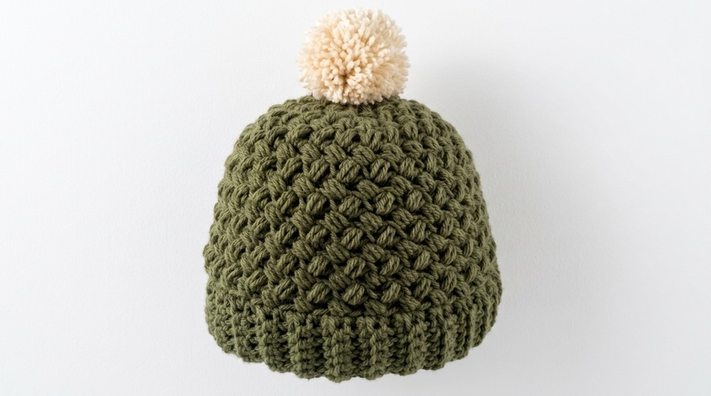 Crochet Bean Stitch Beanie Pattern 7