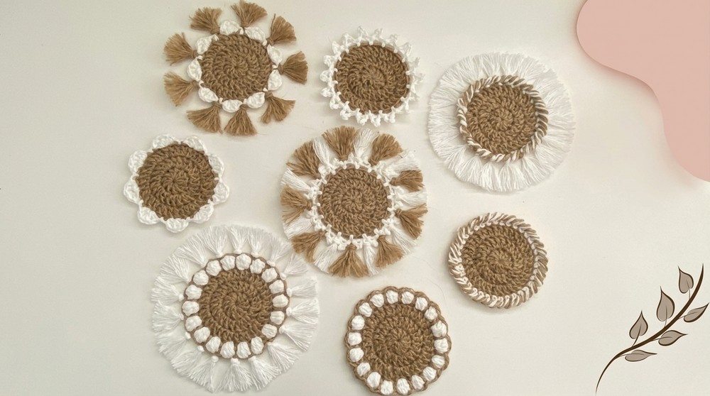 Cute Crochet Boho Coaster Pattern 7