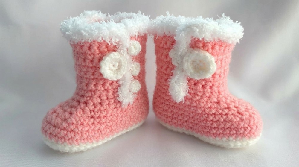 Easy Crochet Baby Uggs Pattern 8