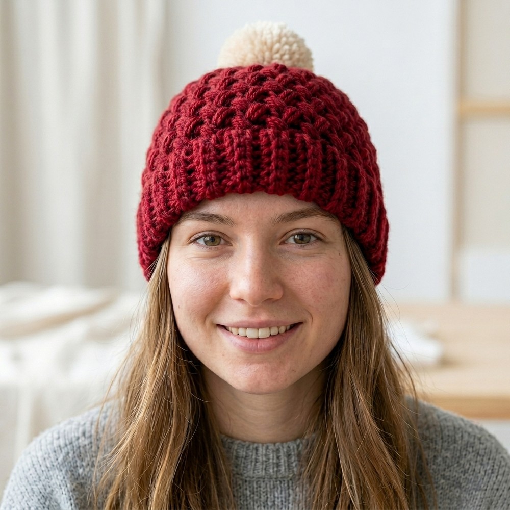 Quick Free Crochet Bean Stitch Beanie Pattern for Cozy Headwear