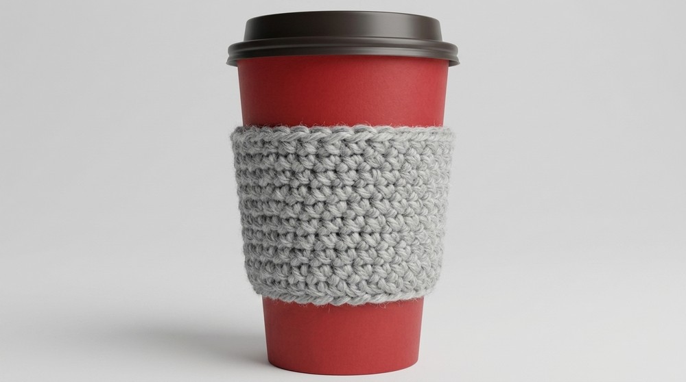 Simple Crochet Coffee Cozy Pattern 7