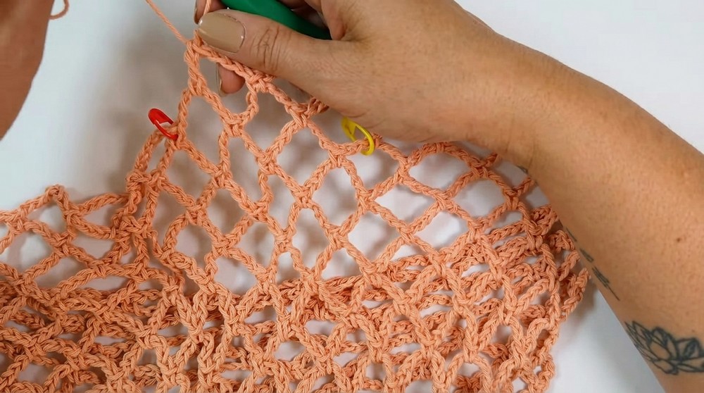 Super easy crocheted lace beach dress, mesh cover-up 5