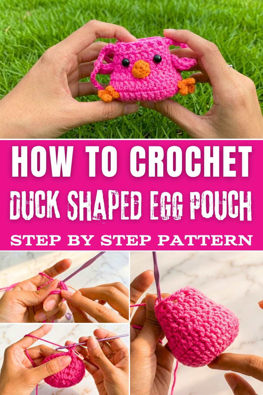 Adorable Free Crochet Duck Shaped Egg Pouch Pattern