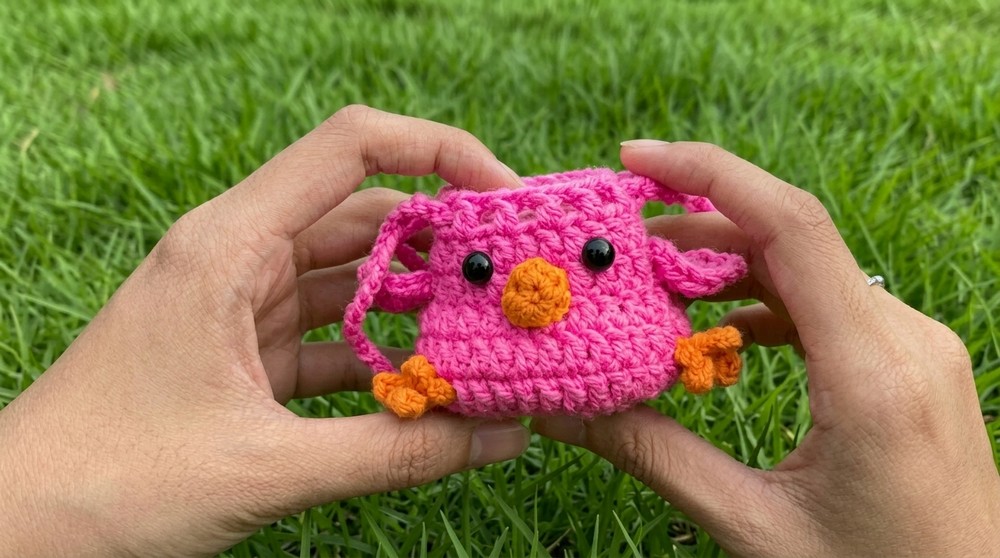 Adorable Free Crochet Duck Shaped Egg Pouch Pattern