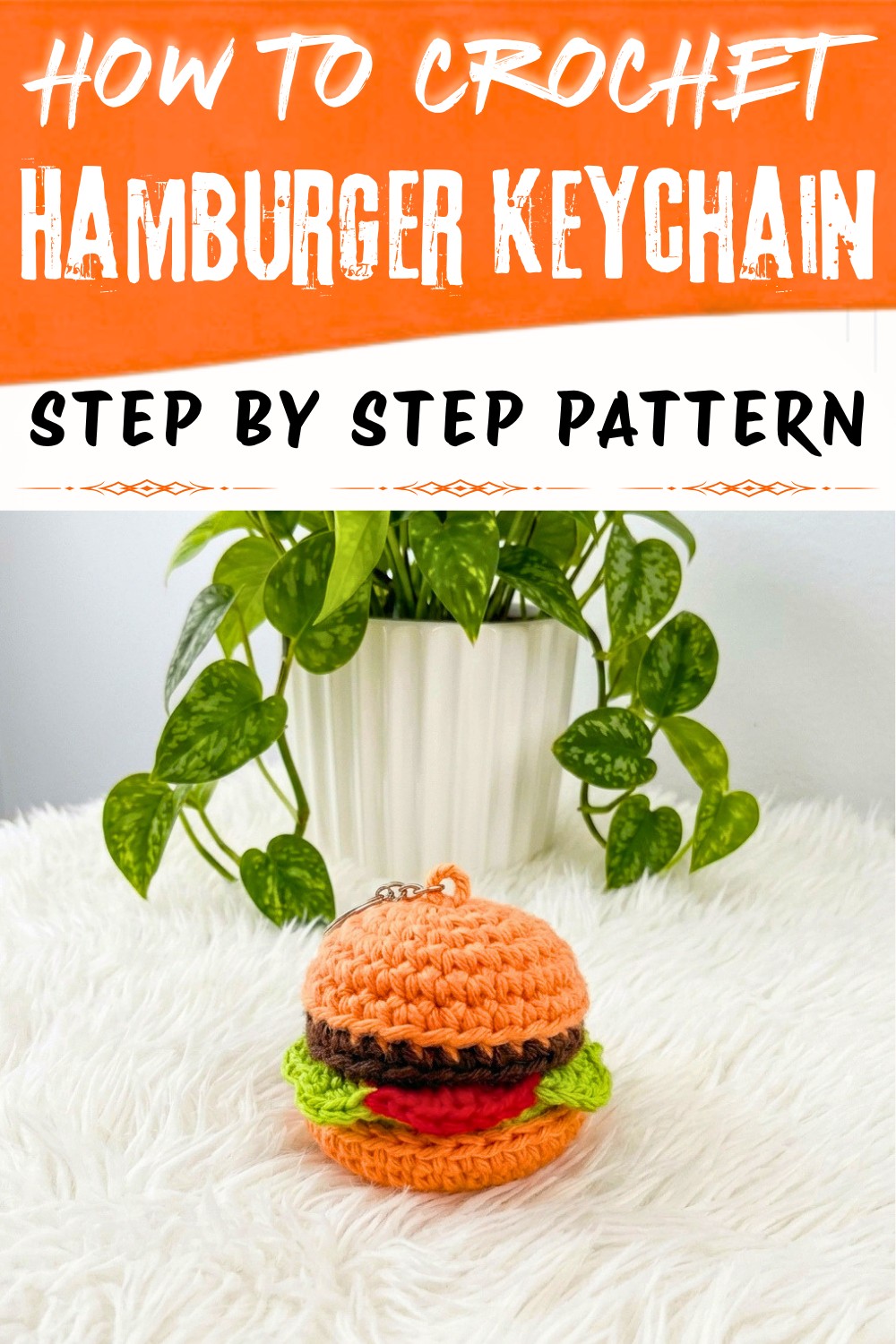 Adorable Free Crochet Hamburger Keychain Pattern to Try