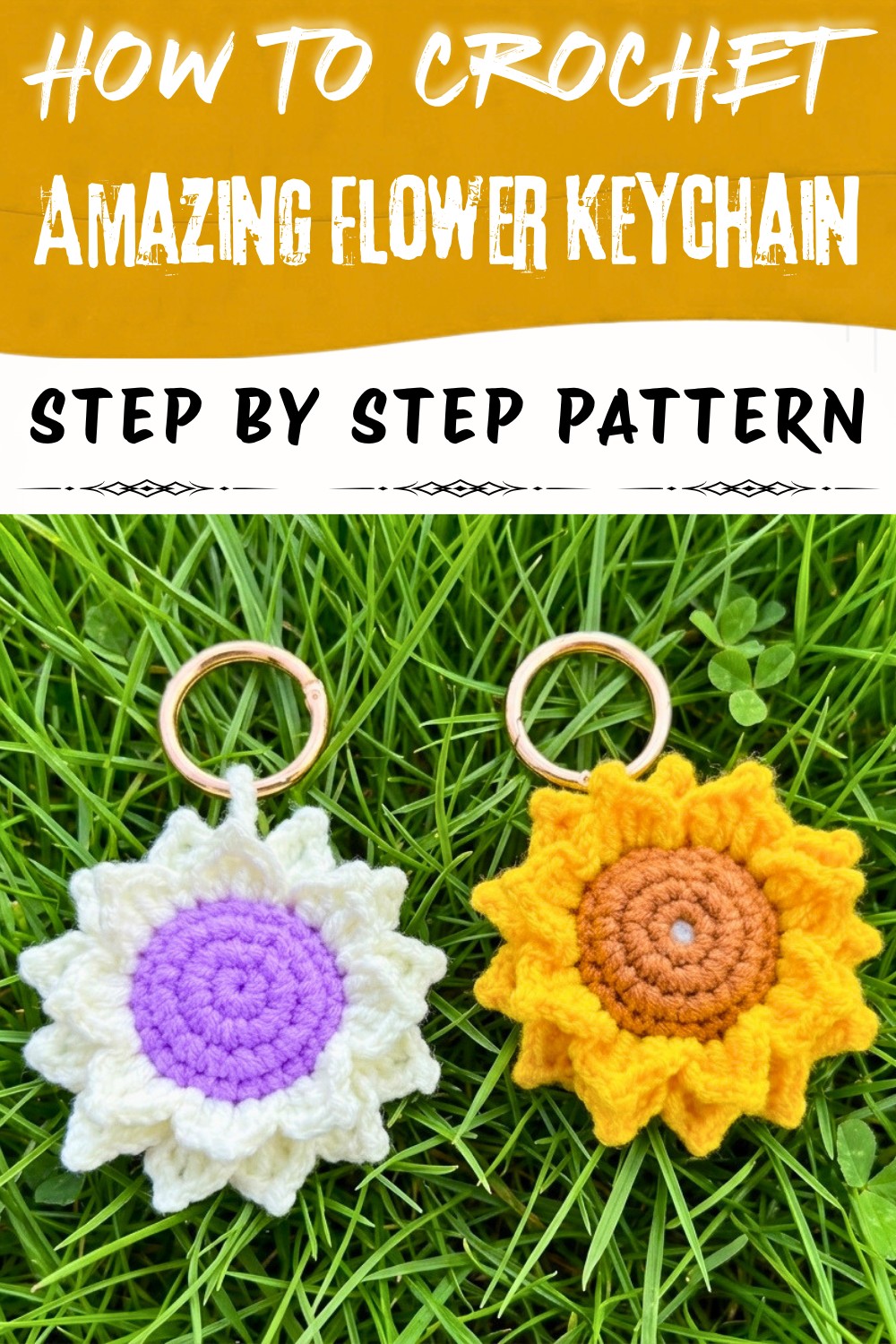 Amazing Crochet Flower Keychain Pattern (1)