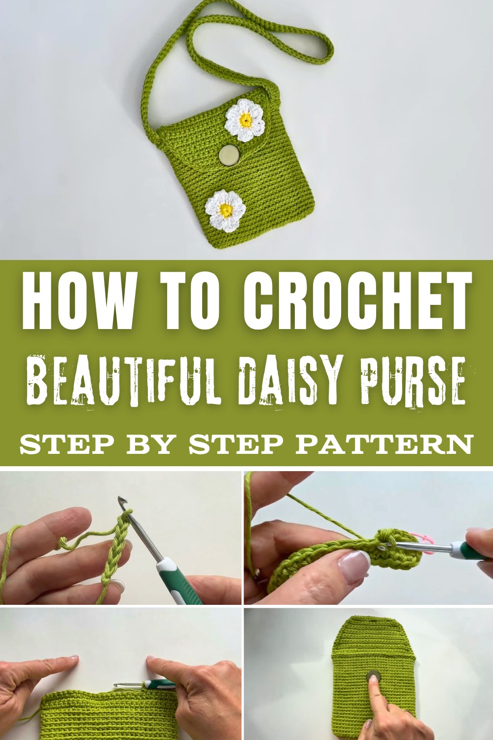 Beautiful Crochet Daisy Purse Pattern