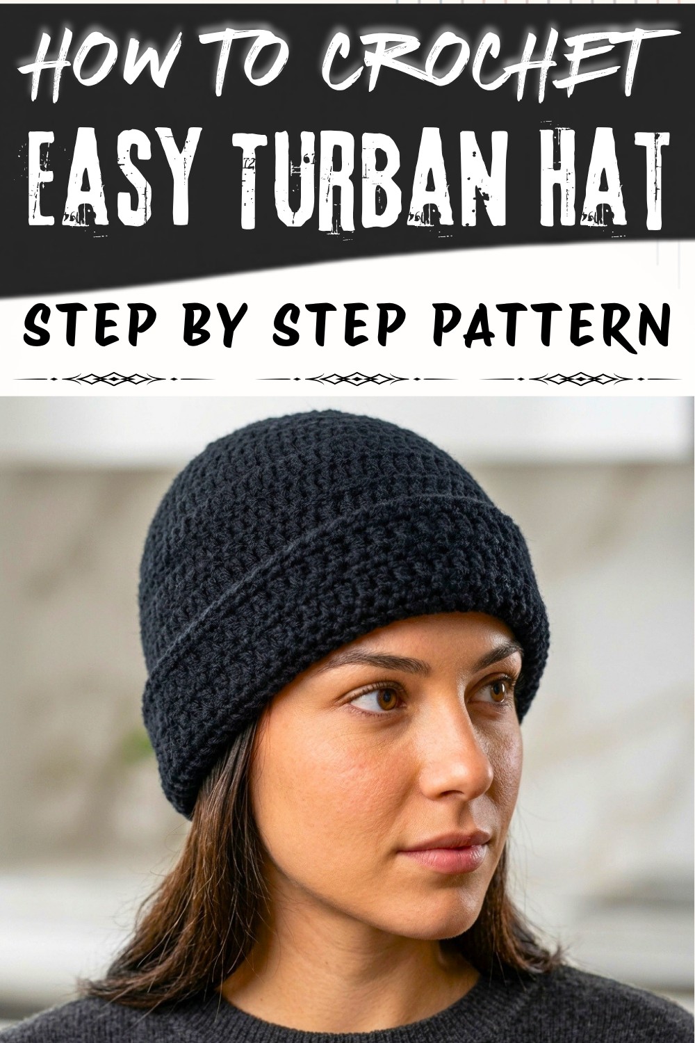 Classic and Stylish Free Crochet Turban Hat Pattern for Beginners