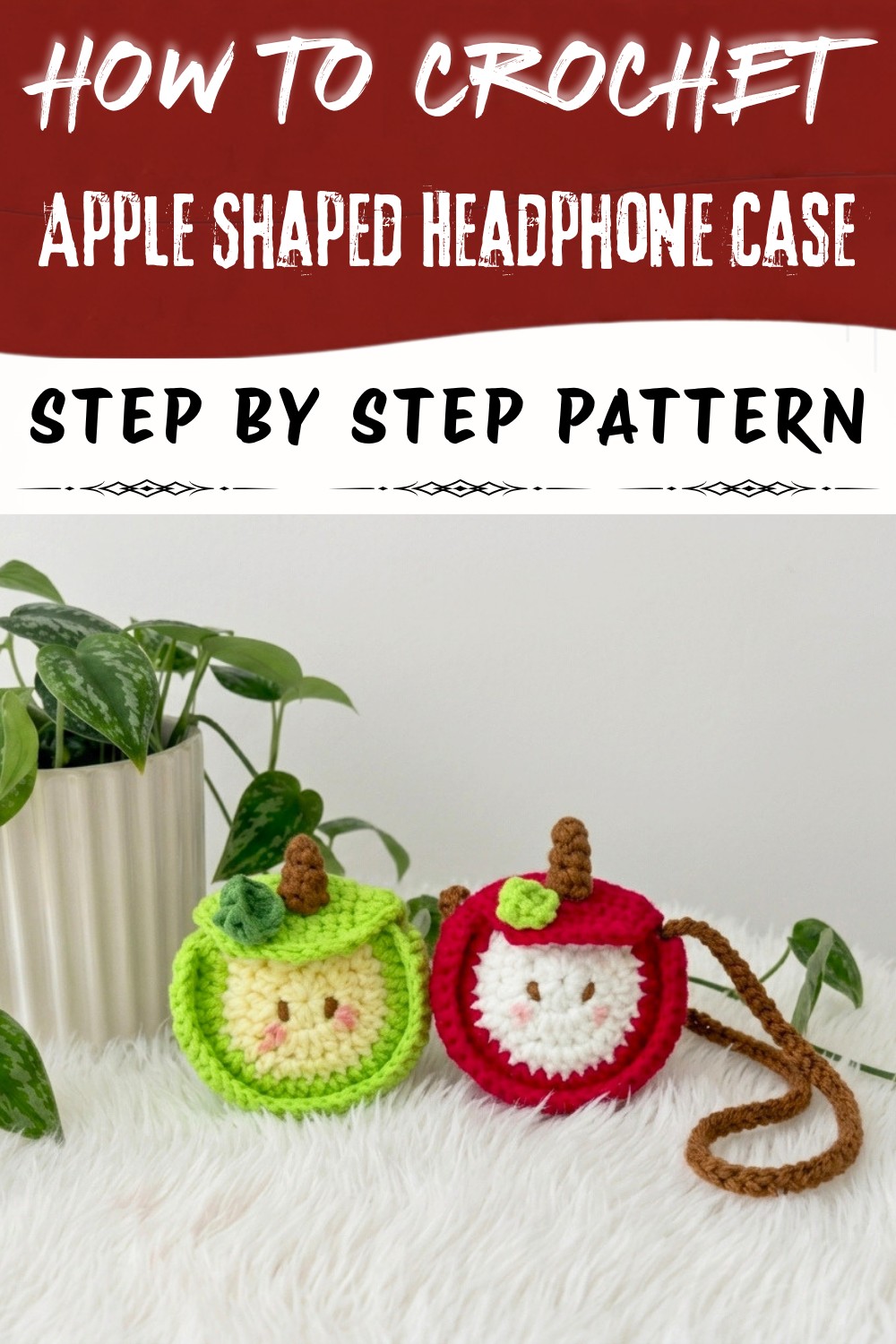 Crochet Apple Shaped Headphone Case Pattern (1)