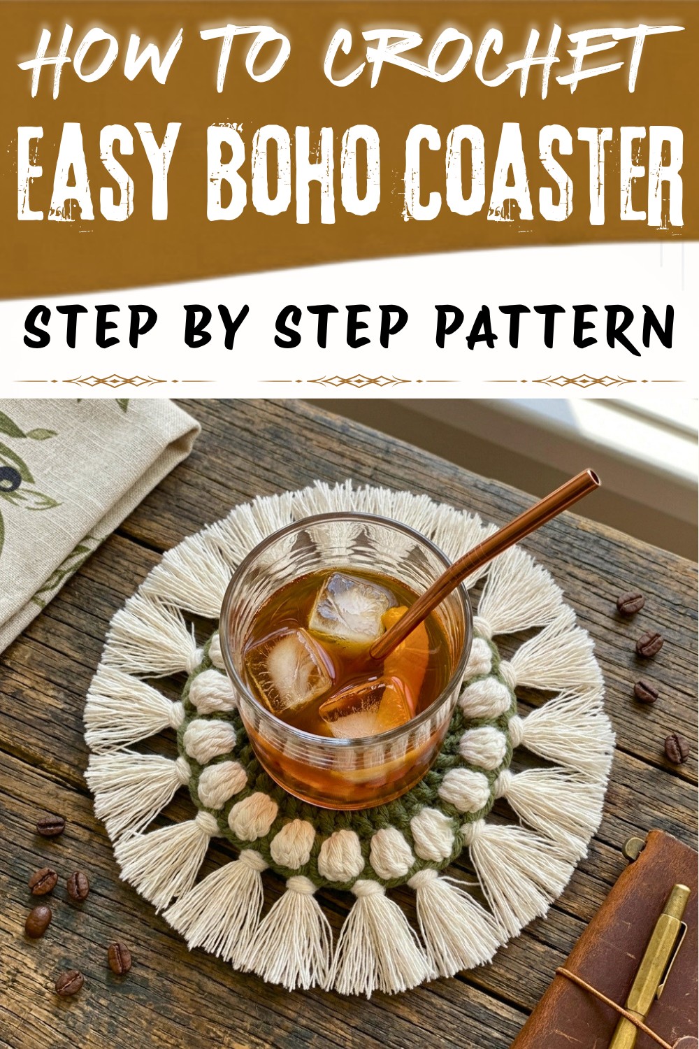 Crochet Boho Coaster Pattern to Personalize Your Table in Style 