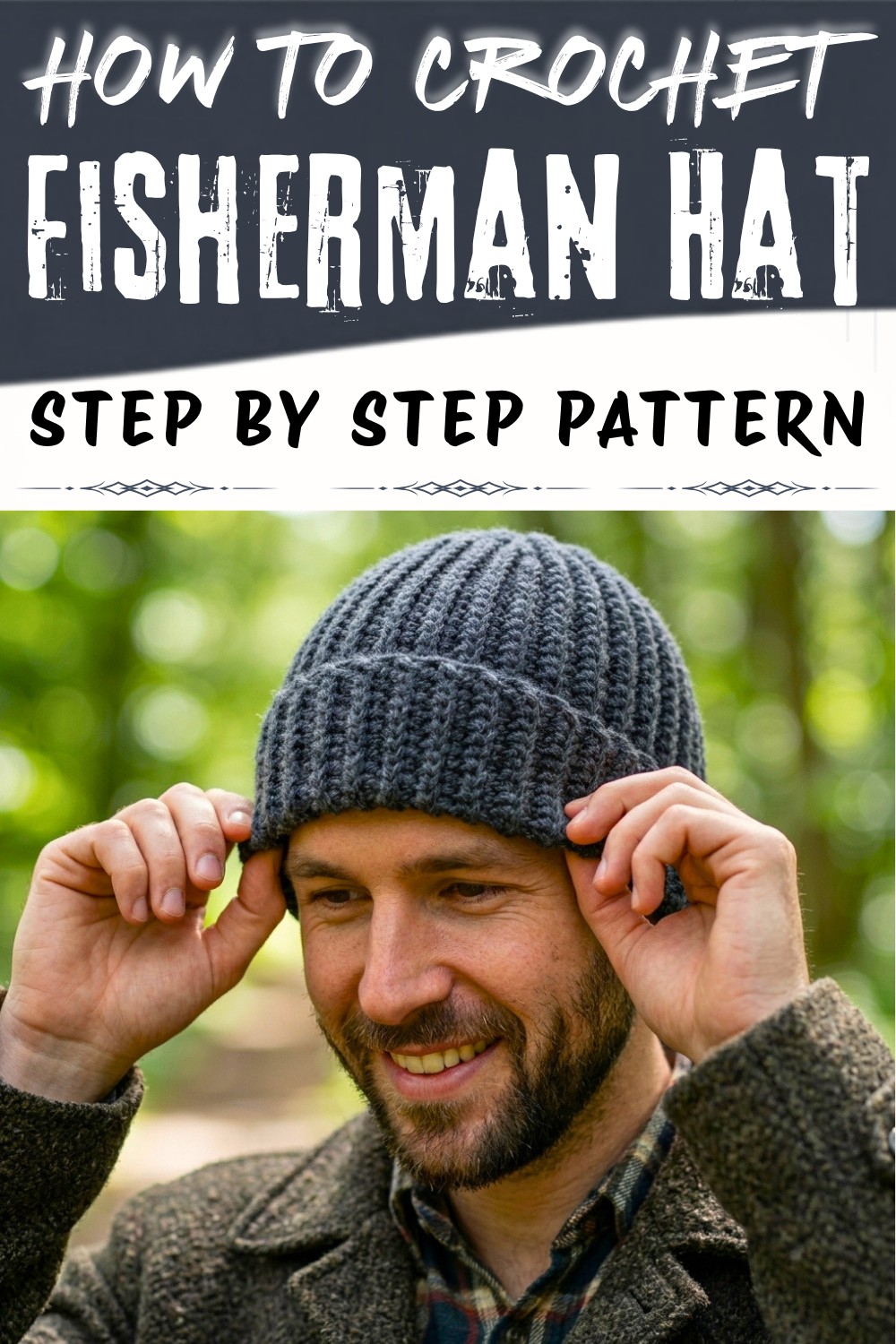 Crochet Fisherman Hat Pattern with Adjustable Size Options