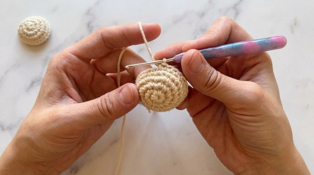 Crochet Hamburger Keychain Pattern 2