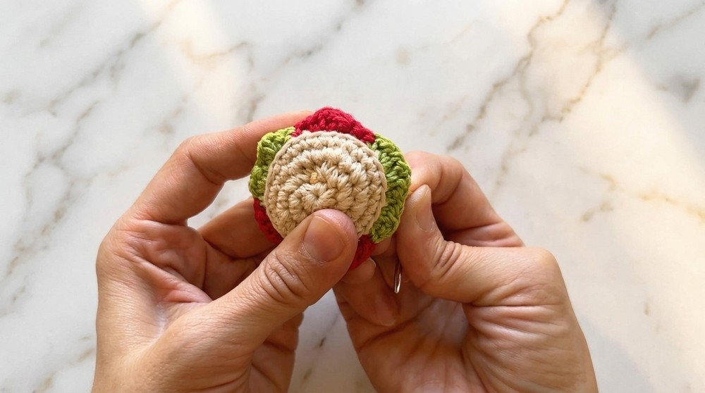 Crochet Hamburger Keychain Pattern 5
