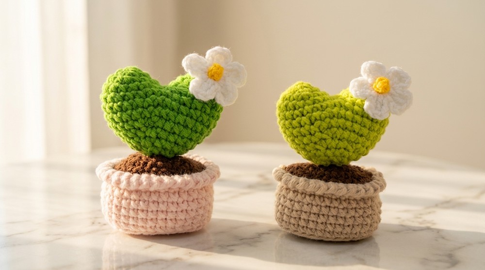 Crochet Heart Cactus Amigurumi Pattern 6