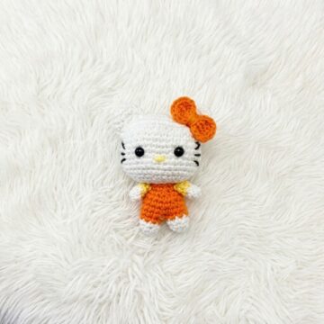 Crochet Hello Kitty Amigurumi Free Pattern for Nursery Decor