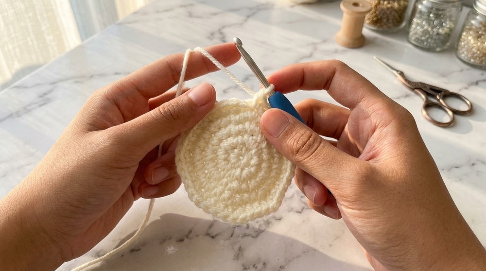 Crochet Miffy Basket Jewelry Holder Pattern 3