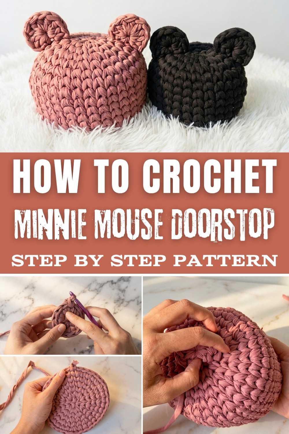 Crochet Minnie Mouse Doorstop Pattern