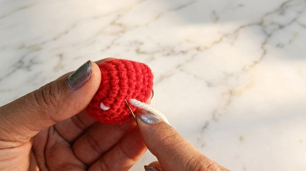 Crochet Mushroom Lip Balm Pouch Pattern 3