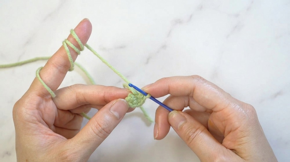 Crochet Pine Cone Bag Charm Pattern 1