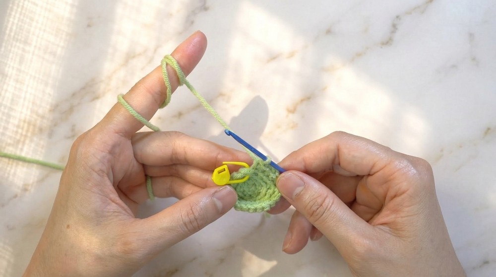 Crochet Pine Cone Bag Charm Pattern 2